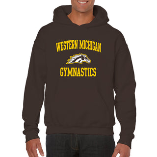 Western Michigan Arch Logo Gymnastics Hoodie - Dark Chocolate