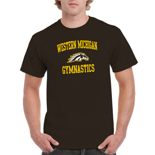 Western Michigan Arch Logo Gymnastics T-Shirt - Dark Chocolate