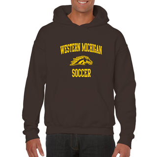 Western Michigan Arch Logo Soccer Hoodie - Dark Chocolate