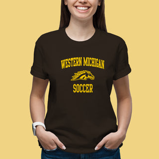 Western Michigan Arch Logo Soccer T-Shirt - Dark Chocolate