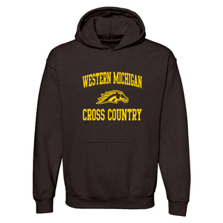 Western Michigan Arch Logo Cross Country Hoodie - Dark Chocolate