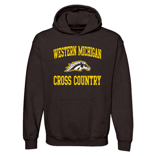 Western Michigan Arch Logo Cross Country Hoodie - Dark Chocolate