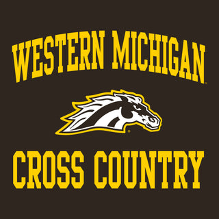Western Michigan Arch Logo Cross Country Hoodie - Dark Chocolate