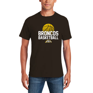 Western Michigan Basketball Flux T Shirt - Dark Chocolate