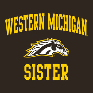 Western Michigan Arch Logo Sister T-Shirt - Dark Chocolate