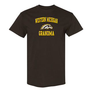 Western Michigan Arch Logo Grandma T-Shirt - Dark Chocolate