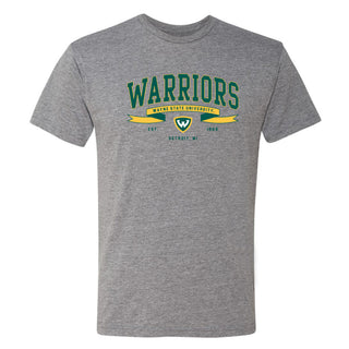 Wayne State Ribbon Flight NLA Triblend T-Shirt - Premium Heather