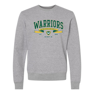 Wayne State Ribbon Flight JA BTB Crewneck - Oxford