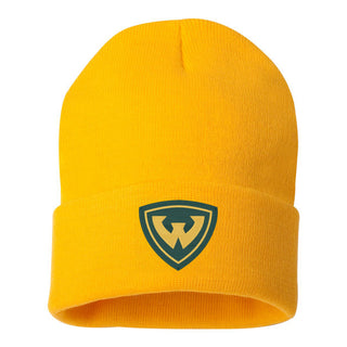 Wayne State Primary Logo Solid Knit Cuffed Beanie