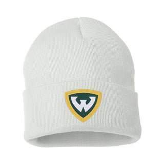 Wayne State Primary Logo Solid Knit Cuffed Beanie
