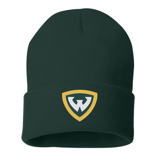 Wayne State Primary Logo Solid Knit Cuffed Beanie