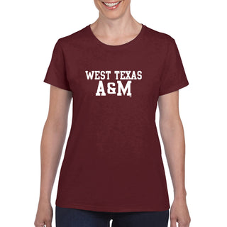 West Texas A&M Buffaloes Basic Block Women's T-Shirt - Maroon