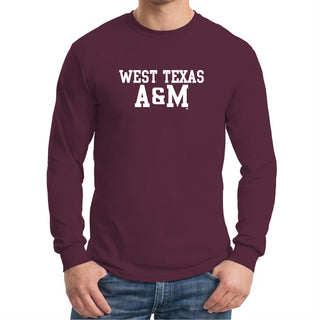 West Texas A&M Buffaloes Basic Block Long Sleeve T-Shirt - Maroon