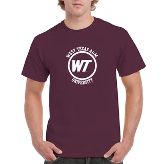 West Texas A&M Buffaloes Distressed Circle Logo T-Shirt - Maroon