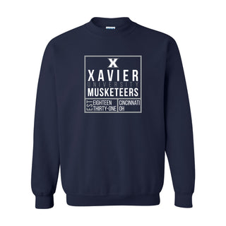 Xavier Box Label Crewneck - Navy