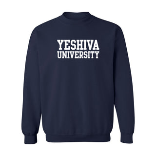 Yeshiva University Basic Block Crewneck - Navy