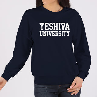 Yeshiva University Basic Block Crewneck - Navy