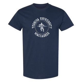 Yeshiva University Distressed Circle Logo T-Shirt - Navy