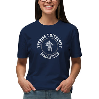 Yeshiva University Distressed Circle Logo T-Shirt - Navy