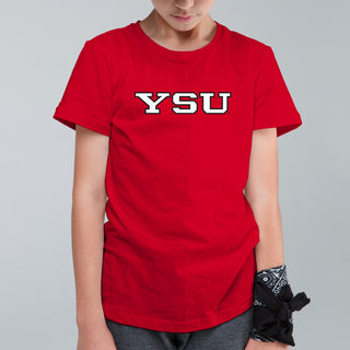 Youngstown Penguins Basic Block Youth T-Shirt - Red