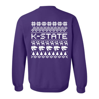 Kansas State Holiday Sweater Crewneck - Purple