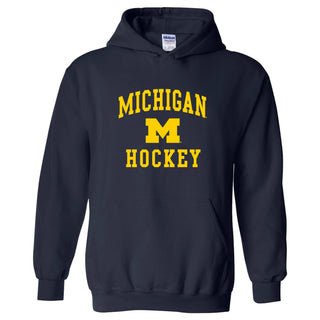 Michigan Wolverines Arch Logo Hockey Hoodie - Navy