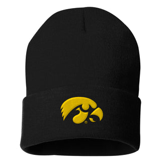 Iowa Primary Logo Solid Knit Cuffed Beanie