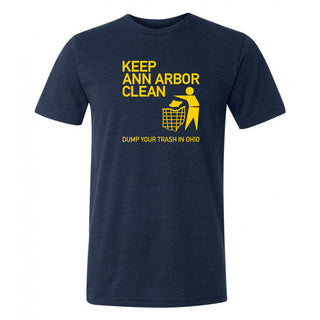 Keep Ann Arbor Clean Triblend T-Shirt - Solid Navy