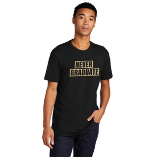 Never Graduate NLA T-Shirt - Black w/ Gold Print