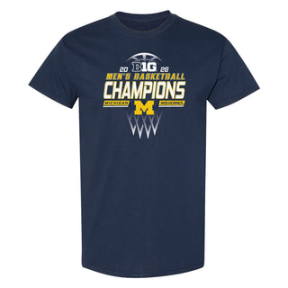 Blue 84 Michigan Basketball 2026 Regular Season Champs T-Shirt - Navy