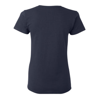 Old Dominion University Monarchs Distressed Circle Logo Basic Cotton Womens Short Sleeve T Shirt - Navy