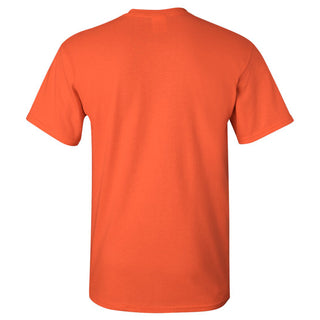 Bowling Green State University Falcons Arch Logo Softball Basic Cotton Short Sleeve T Shirt - Orange