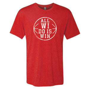 All WI Do Is Win Bball Triblend - Vintage Red