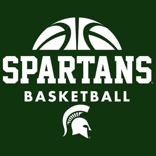 Michigan State University Spartans Basketball Hype Short Sleeve T Shirt - Forest Green