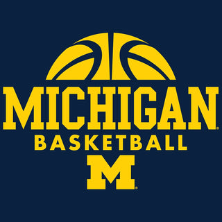 Basketball Hype Michigan Basic Cotton Short Sleeve T-Shirt - Navy