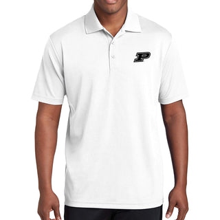 Purdue University Boilermakers Block P Logo Polo - White