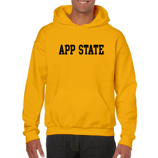 Appalachian State University Mountaineers Basic Block Cotton Hoodie - Gold