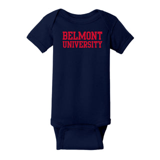 Belmont University Bruins Basic Block Infant Creeper - Navy