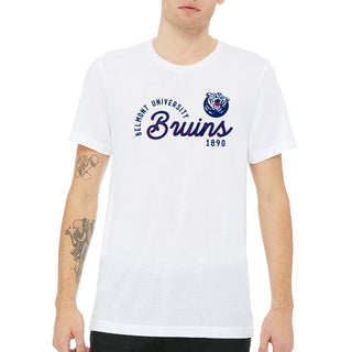 Belmont Sunshine Script Canvas Triblend T Shirt - Solid White Triblend
