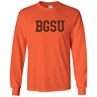 Bowling Green State Falcons Basic Block Long Sleeve T-Shirt - Orange