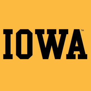 University of Iowa Hawkeyes Basic Block Youth Short Sleeve T Shirt - Gold