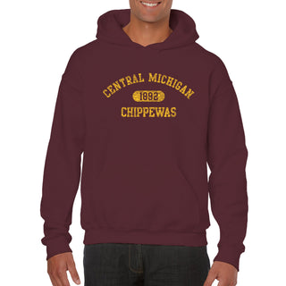Central Michigan University Chippewas Athletic Arch Hoodie - Maroon