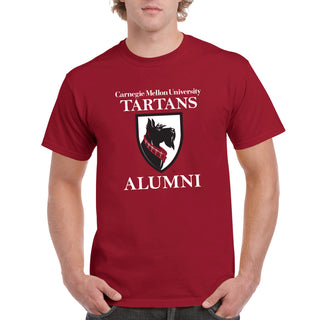 Primary Alumni Carnegie Mellon University Tartans Basic Cotton Short Sleeve T Shirt - Cardinal