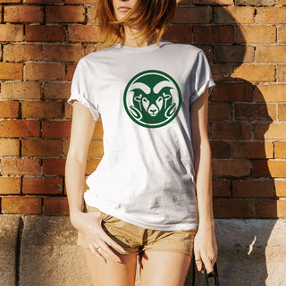 Colorado State University Rams Primary Logo Short Sleeve T Shirt - White