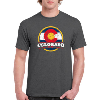 Colorado Distressed Circle T-Shirt - Dark Heather