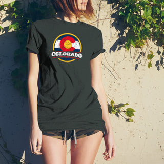 Colorado Distressed Circle T-Shirt - Dark Heather