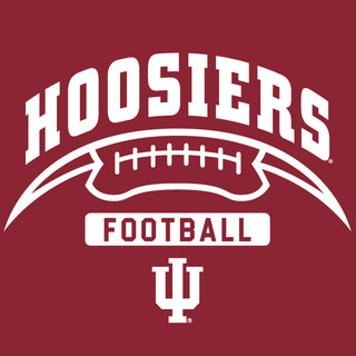 Indiana University Hoosiers Football Crescent Short Sleeve T Shirt - Cardinal