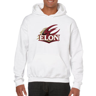 Elon University Phoenix Primary Logo Hoodie - White