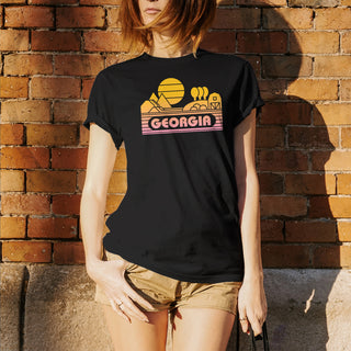 Georgia Groovy Sunset T-Shirt - Black