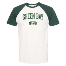 Load image into Gallery viewer, Green Bay 920 Distressed Arch SS Raglan T-Shirt - Natural/Forest